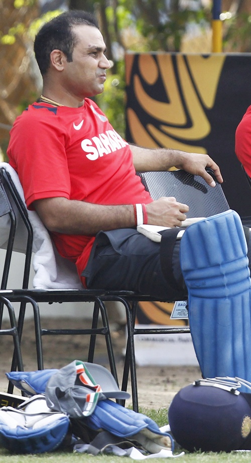 Sehwag looked at ease against the pacers