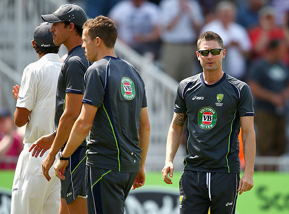 Michael Clarke and his teammates