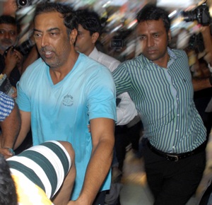 Bindoo Dara Singh being produced in court