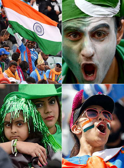India and Pakistan fans