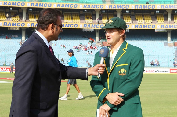 Ravi Shastri interviews Shane Watson ahead of the commencement of play