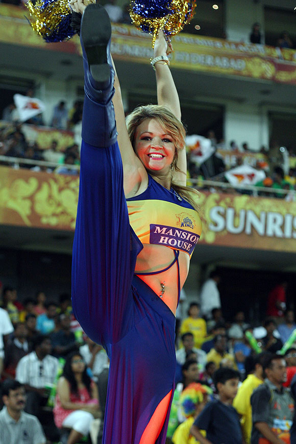 IPL: Cheerleaders turn on the heat in Hyderabad