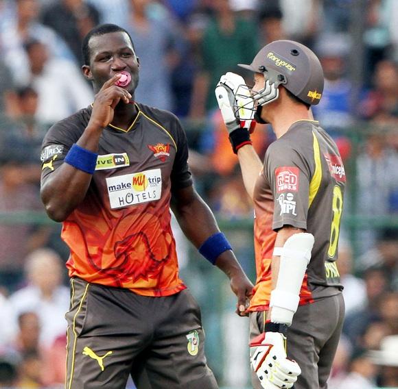 Darren Sammy celebrates