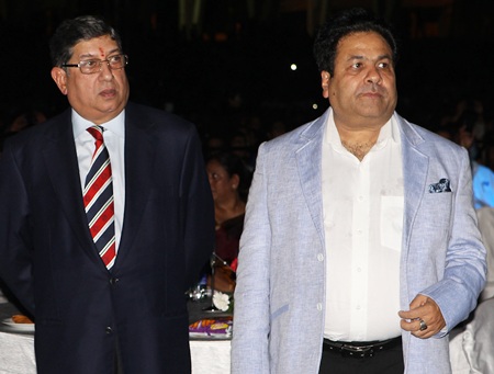 Srinivasan and IPl chairman Rajiv Shukla
