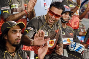 VVS Laxman in the Sunrisers Hyderabad dug-out