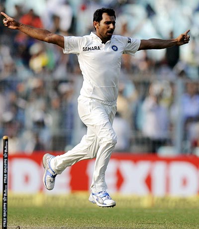 Mohammed Shami celebrates