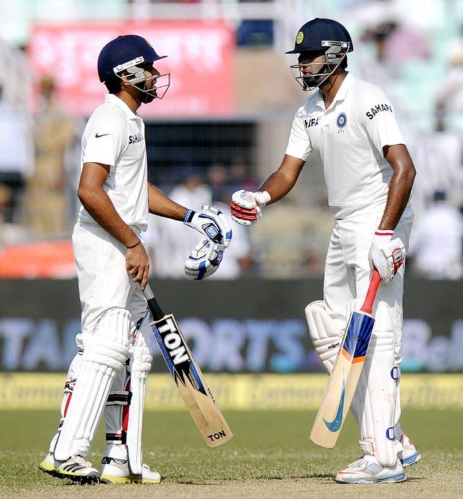 R Ashwin (right) with Rohit Sharma