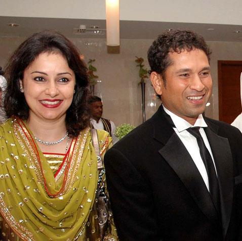 Anjali and Sachin Tendulkar