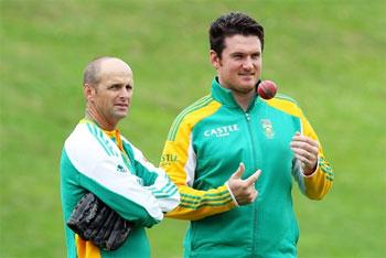 Graeme Smith with former coach Gary Kirsten