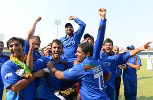 The jubilant Afghanistan team