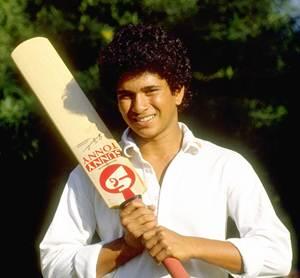 The young Sachin Tendulkar