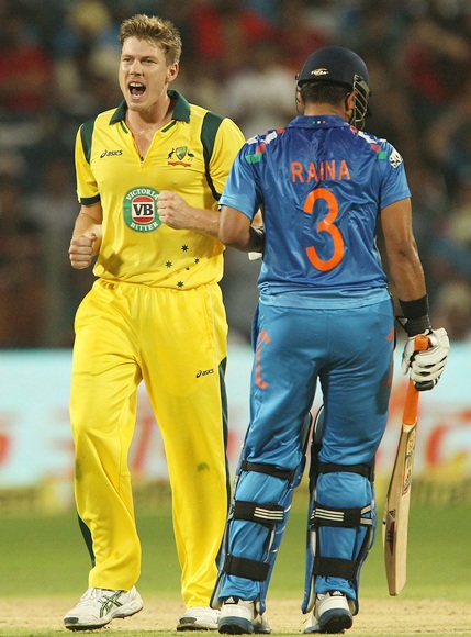 James Faulkner (left) celebrates