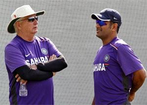 MS Dhoni and Duncan Fletcher