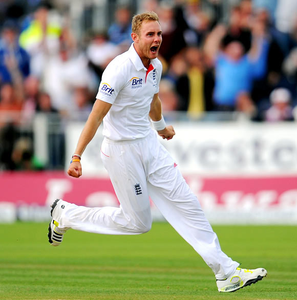England's pace bowler Stuart Broad