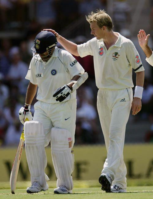 Sachin Tendulkar and Brett lee 