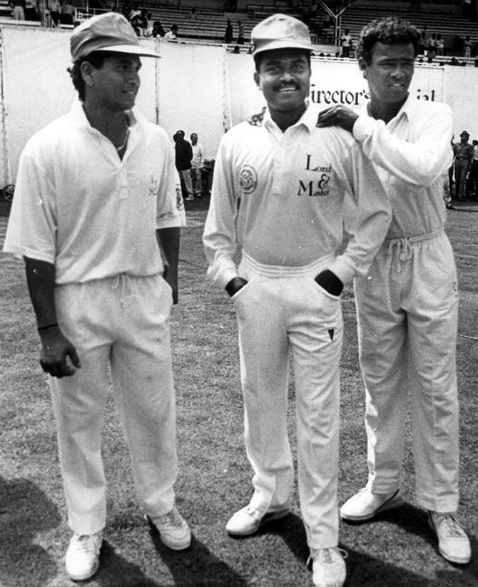 Sachin Tendulkar and Praveen Amre