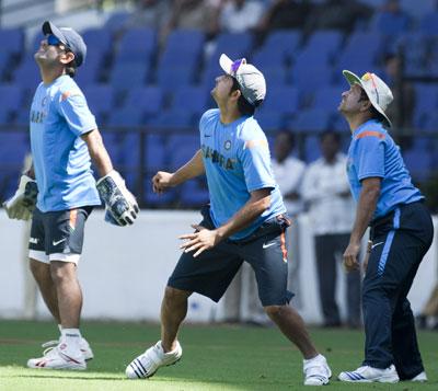 MS Dhoni, Suresh Raina and Sachin Tendulkar