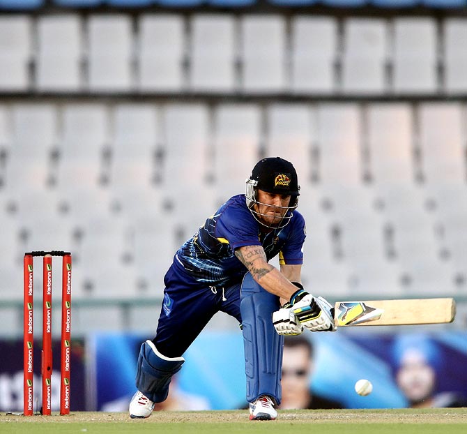 Otago Volts captain Brendon McCullum attempts to play the reverse sweep