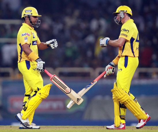 Suresh Raina and Mike Hussey