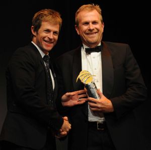 Tony Irish, right, with Jonty Rhodes.