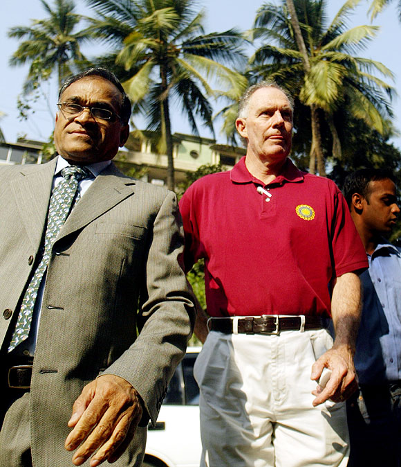 Niranjan Shah with former India coach Greg Chappel