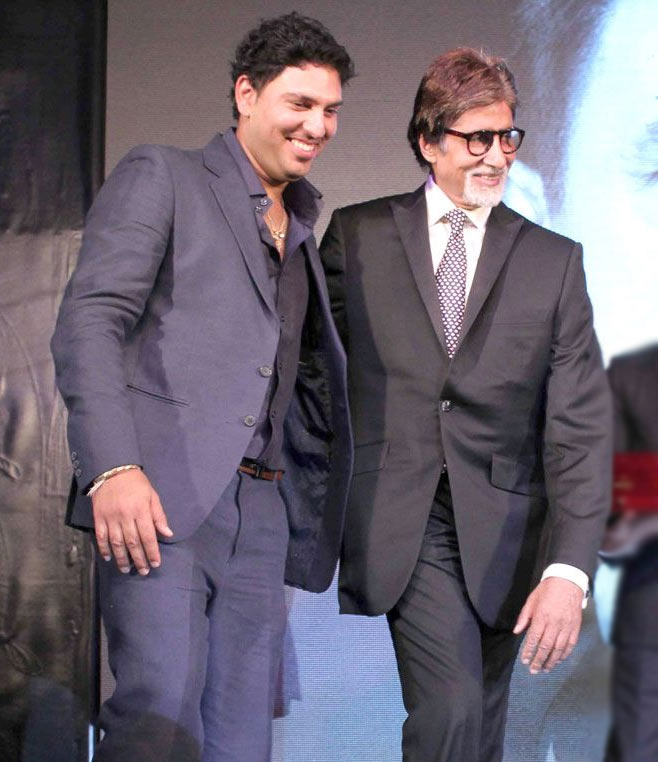 Yuvraj Singh with Amitabh Bachchan 