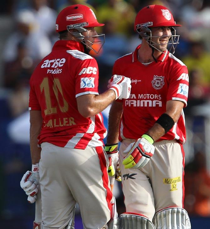 Glenn Maxwell (right) with David Miller