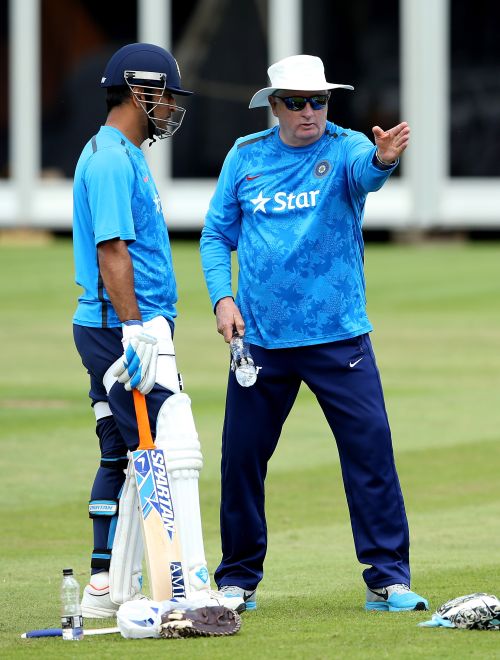 MS Dhoni and Duncan Fletcher
