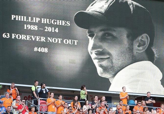 Phillip Hughes died two days after he was struck in the head by a short-pitched delivery in a first class game at the Sydney Cricket Ground, on November 25, 2014 