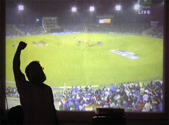 Fan in a stadium