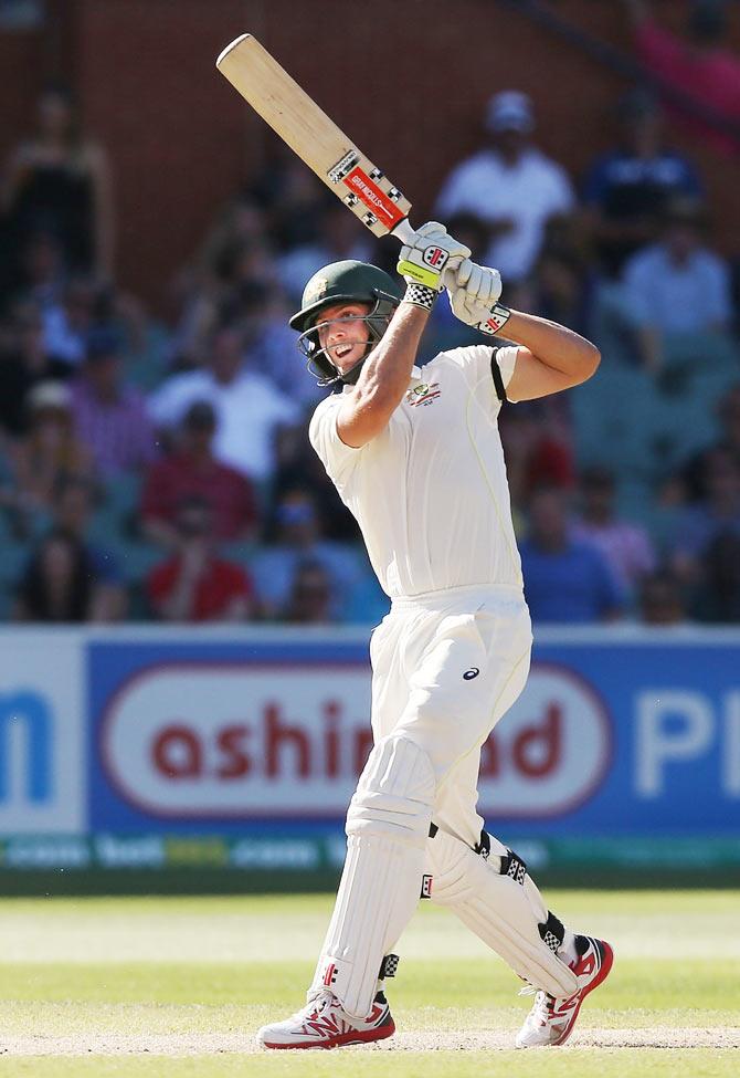 Mitchell Marsh of Australia plays a lofted shot