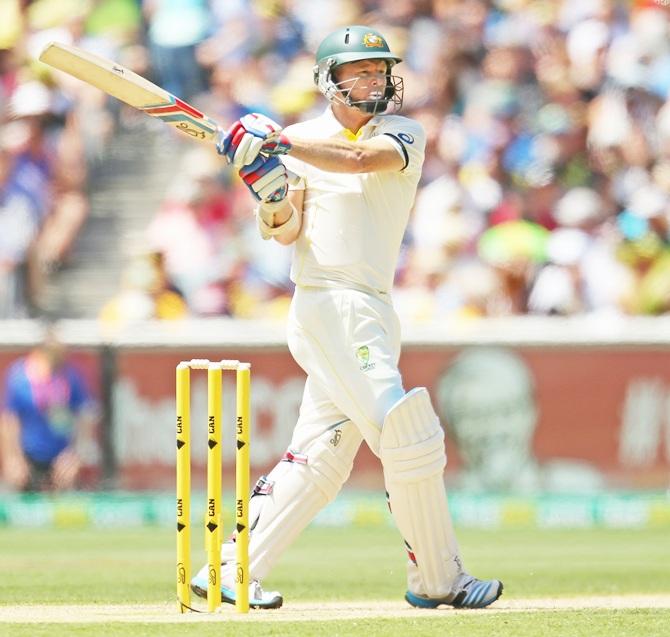 Chris Rogers of Australia bats