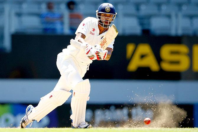 Shikhar Dhawan plays a shot