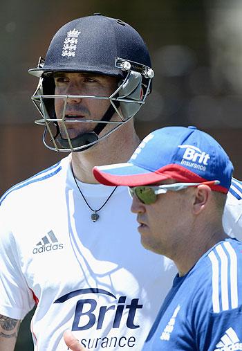 Kevin Pietersen and Andy Flower