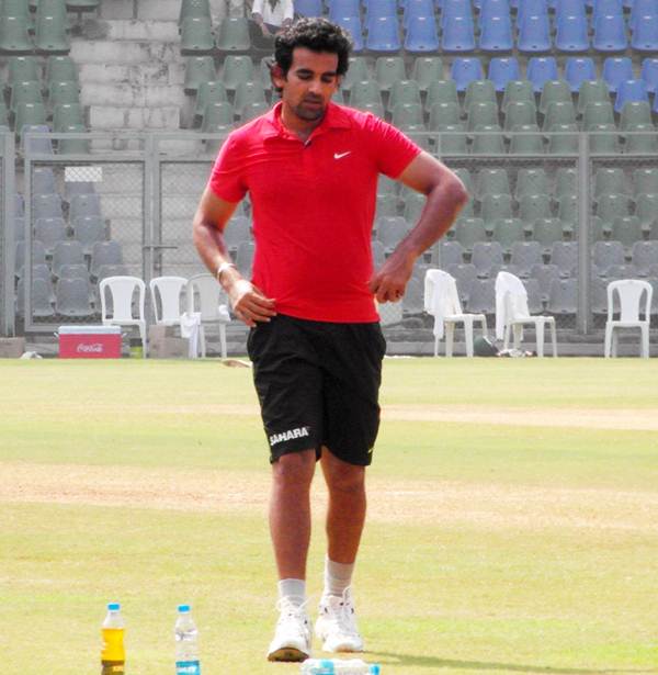 Zaheer Khan in training