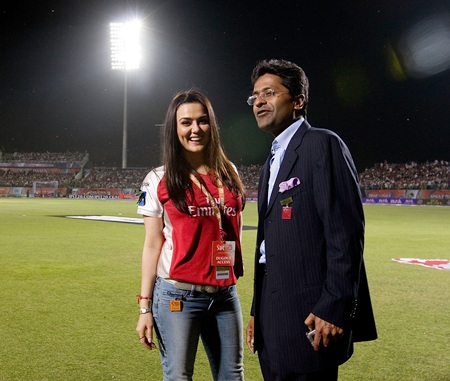 Lalit Modi with Preity Zinta