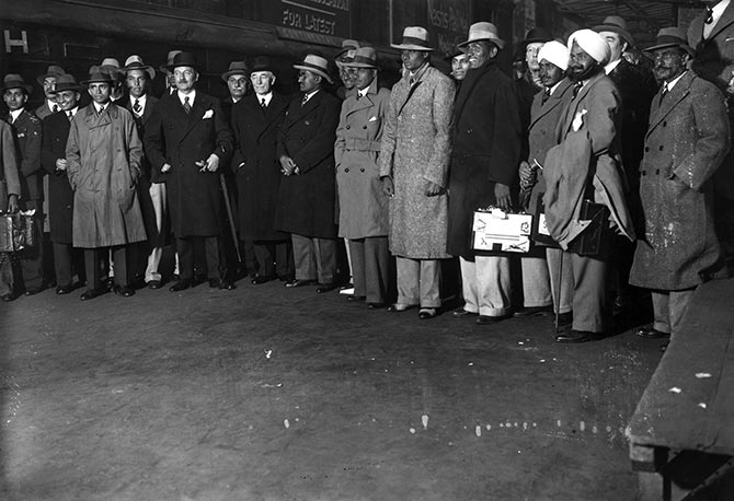 The Indian cricket team on arrival at Victoria station in London on April 16, 1932