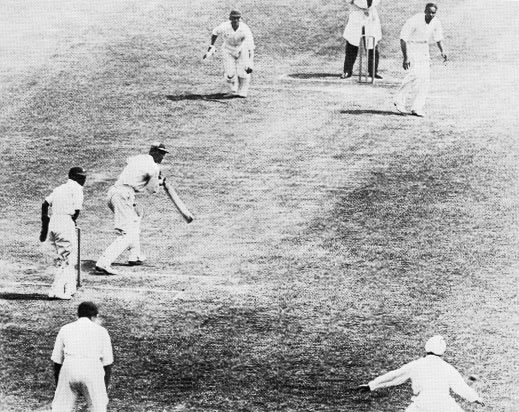England captain Douglas Jardine bats against India at Lord's