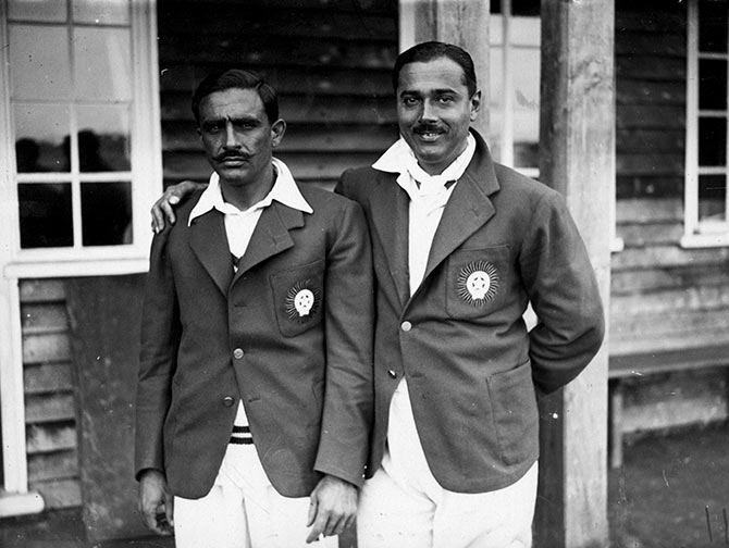 Ghulam Mahomed (left) and S H M Colah