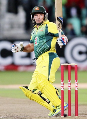 Blazing Hodge leads Australia to victory in rain-reduced game