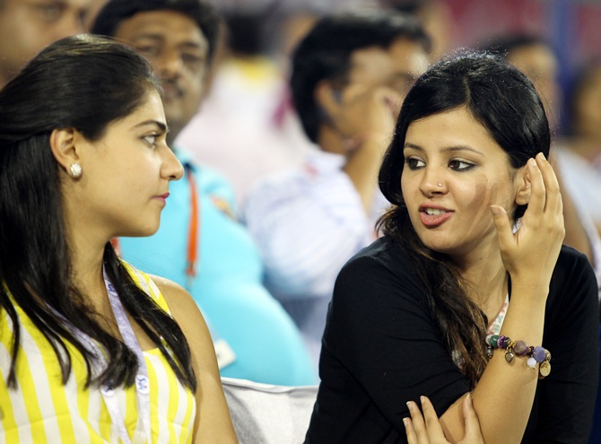 Sakshi Dhoni with a friend