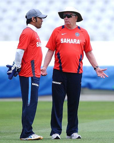 MS Dhoni and Duncan Fletcher