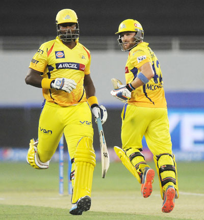 Chennai Super Kings opening pair of Dwayne Smith and Brendon McCullum