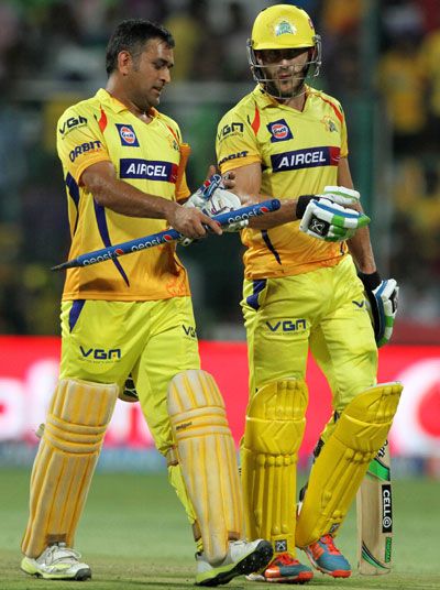 MS Dhoni and Faf Du Plessis