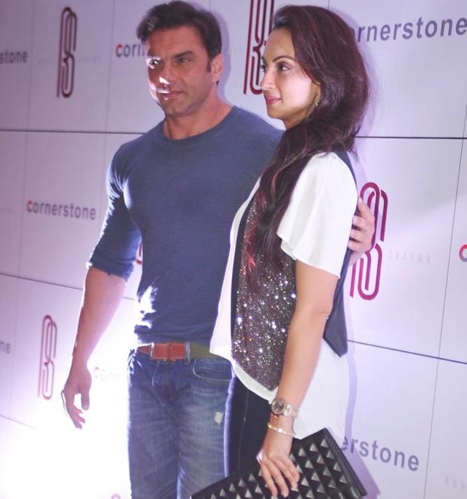 Sohail Khan with wife