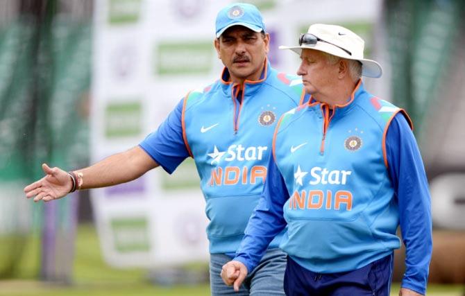 Ravi Shastri (left) with Duncan Fletcher