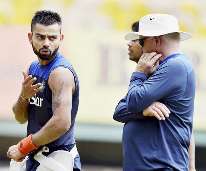 Virat Kohli with Duncan Fletcher