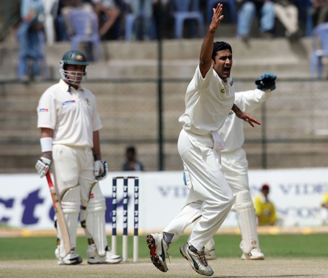 Anil Kumble took 619 Test wickets, including memorably 10 wickets in a Test innings against Pakistan. Photograph: Hamish Blair/Getty Images