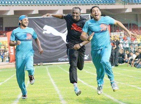 Yuvraj Singh, Usain Bolt