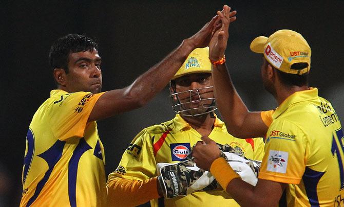 CSK, MS Dhoni with R Ashwin